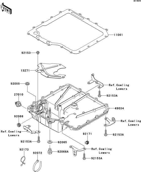 Масляный поддон Kawasaki ZX1400 ZX1400 ZZR1400 ABS