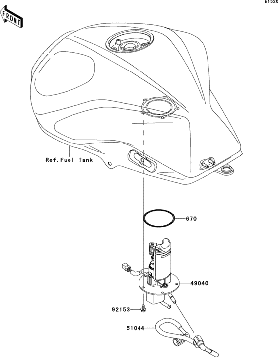 Топливный насос Kawasaki ZR750 ZR750 Z750R