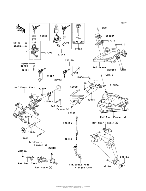 Ignition Switch/locks/reflectors Kawasaki ZX1400 ZX1400 Ninja ZX-14R ABS