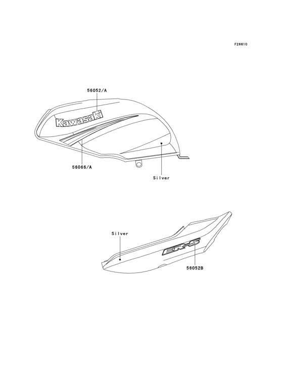 Decals(silver)(er500-c3) Kawasaki ER500 ER500 ER-5