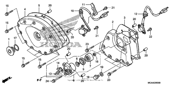 Front cover + transmission cover Honda GL1800 GL1800 Gold Wing