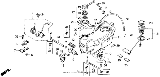 A/i fuel tank 86-87 Honda GL1200 GL1200I Gold Wing Interstate