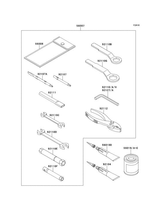 Owners tools Kawasaki ZX750 ZX750 ZXR750R