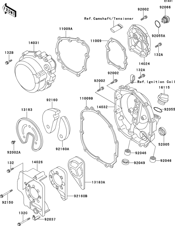 Крышка двигателя Kawasaki ZX400 ZX400 ZXR400R
