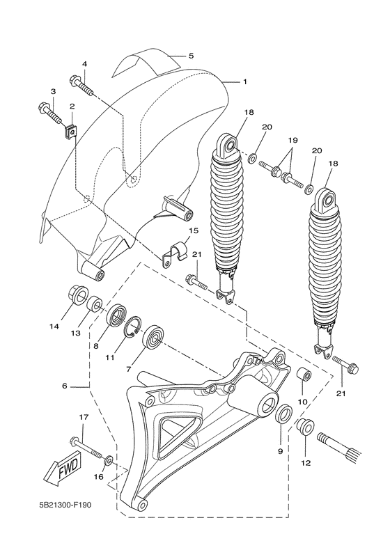 Задний рычаг & Подвеска Yamaha VP250 VP250 X-City