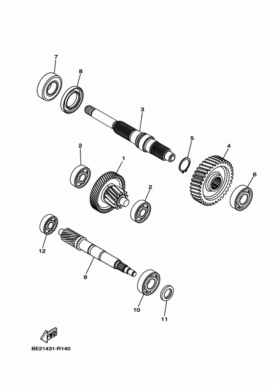 Трансмиссия Yamaha MW125/ MWS125 MWS125-A Tricity (ABS)