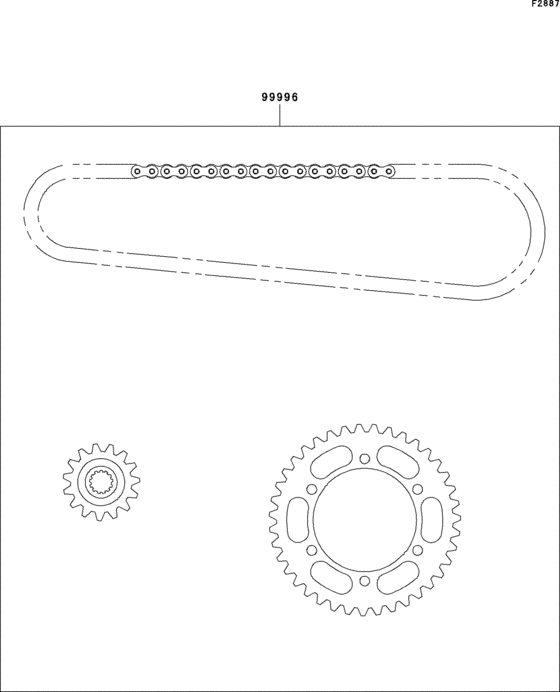 Chain kit Kawasaki ER500 ER500 ER-5