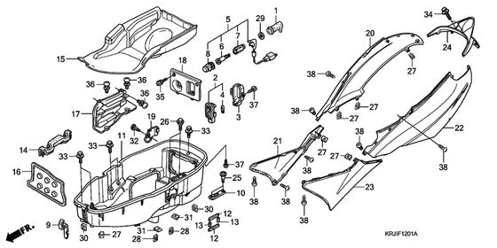 Body cover/luggage box Honda FES150 FES150 (ABS) S-Wing