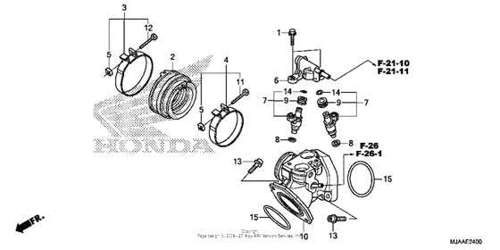 Inlet manifold Honda VT750 VT750CS (ABS) Shadow Aero