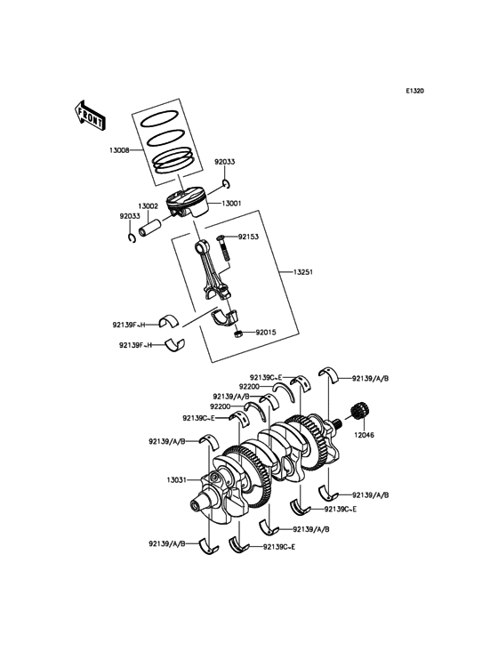 Crankshaft/Piston(s) Kawasaki ZX1000 ZX1000 Ninja ZX-10R 30th Anniversary Edition