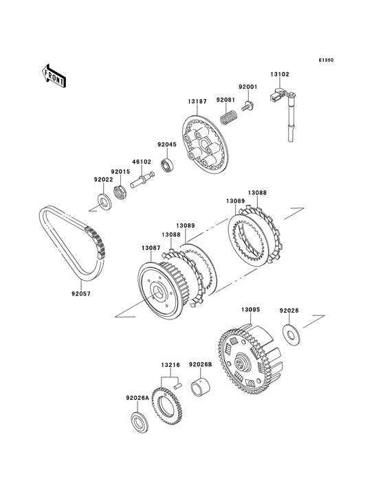 Сцепление Kawasaki ER500 ER500 ER-5