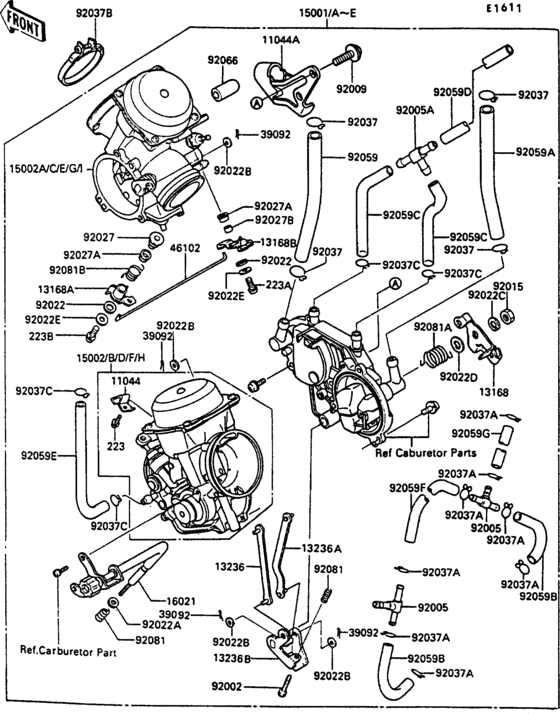 Carburetor(1/3) Kawasaki VN750 VN750 Twin