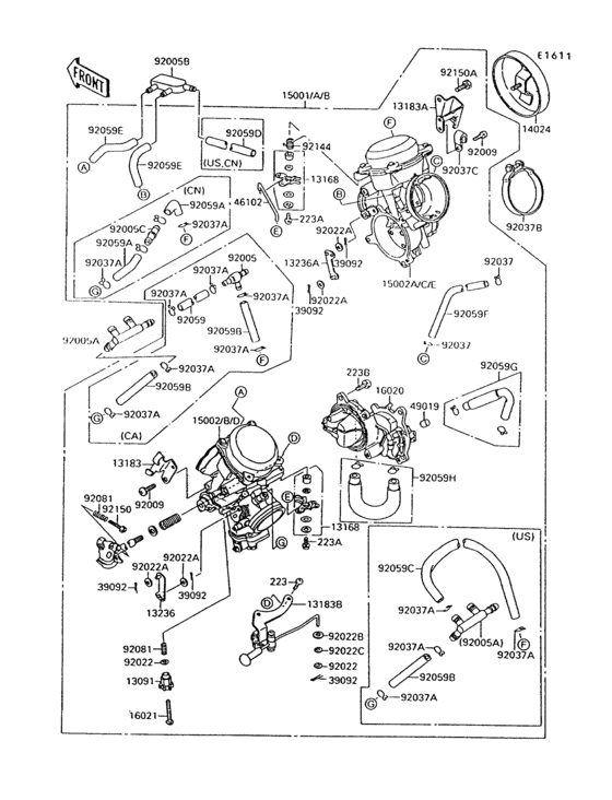 Carburetor(1/2) Kawasaki VN1500 VN1500 Vulcan 88