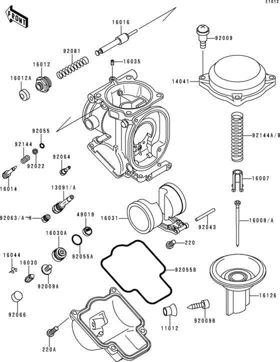 Carburetor parts(1/2) Kawasaki ZX600 ZX600 Ninja ZX-6