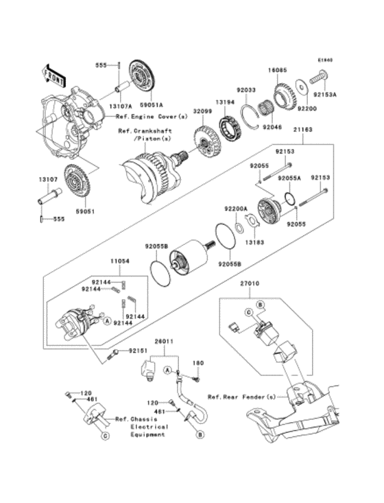 Starter motor Kawasaki ZX600 ZX600 Ninja ZX-6R