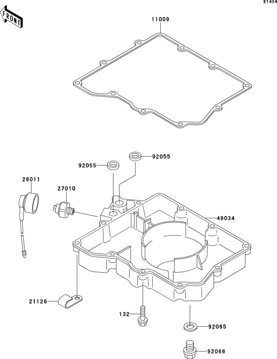 Масляный поддон Kawasaki ZX400 ZX400 ZXR400 Масляный поддон Kawasaki ZX400 ZX400 ZXR400