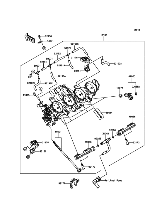 Throttle(US,CN) Kawasaki ZX636 ZX636 Ninja ZX-6R KRT Edition
