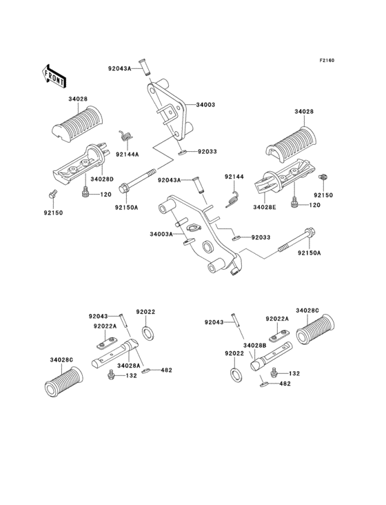 Подножки Kawasaki VN800 VN800 Vulcan 800 Classic