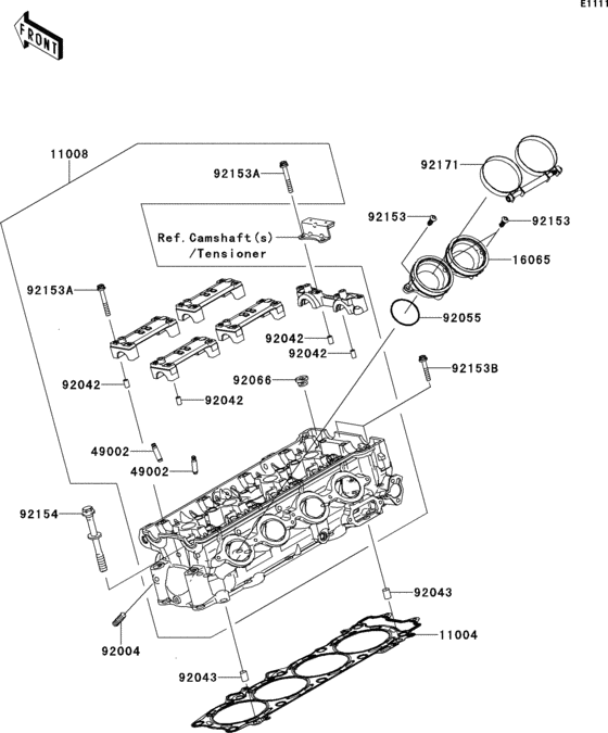 Головка цилиндра Kawasaki ZX1400 ZX1400 ZZR1400 ABS