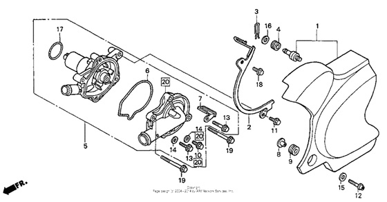 Водяной насос Honda VT750 VT750C Shadow A.C.E.