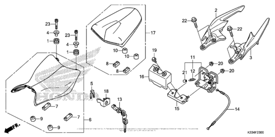 Сиденье Honda CBR300R CBR300R (ABS)