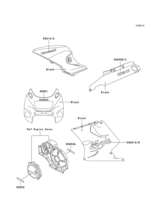 Наклейки Kawasaki ZX1100 ZX1100 Ninja ZX-11 Наклейки Kawasaki ZX1100 ZX1100 Ninja ZX-11