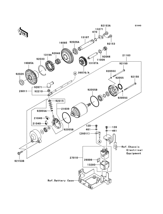 Starter motor Kawasaki ZX1400 ZX1400 Ninja ZX-14