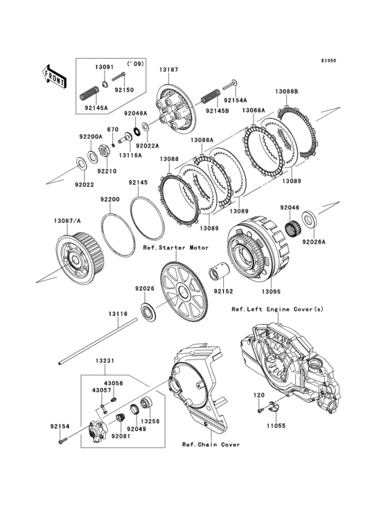 Сцепление Kawasaki VN1700 VN1700 Voyager ABS