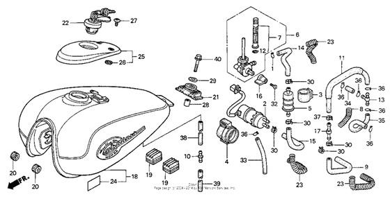 Топливный бак Honda VT750 VT750CD Shadow Deluxe Топливный бак Honda VT750 VT750CD Shadow Deluxe
