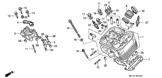 Front cylinder head Honda XRV750 XRV750 Africa Twin