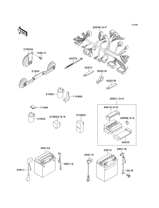 Chassis electrical equipment(1/2) Kawasaki ZR550 ZR550 Zephyr