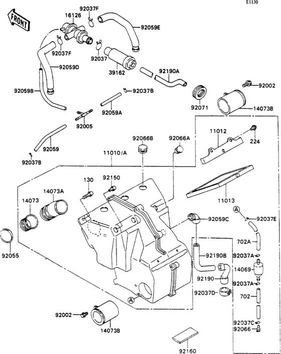 Air cleaner(1/2) Kawasaki ZX750 ZX750 ZXR750
