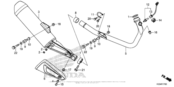 Выхлопная система Honda CBR300R CBR300R (ABS)