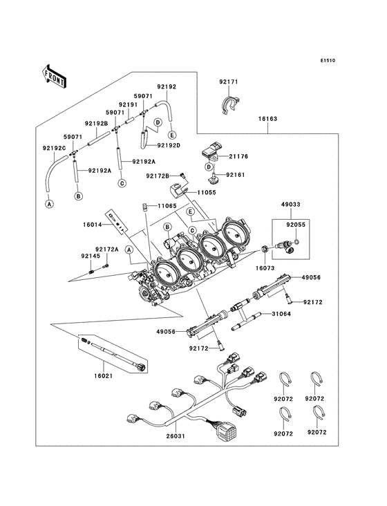Accelerator assy Kawasaki ZX1000 ZX1000 Ninja ZX-10R