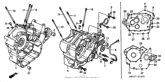 Картер двигателя Honda VT750 VT750CD Shadow Deluxe