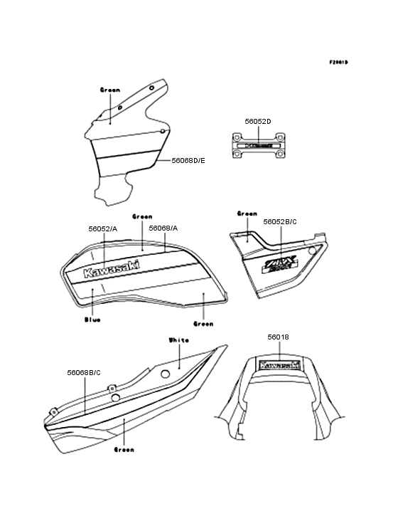 Наклейки Kawasaki ZR1200 ZR1200 ZRX1200R Наклейки Kawasaki ZR1200 ZR1200 ZRX1200R