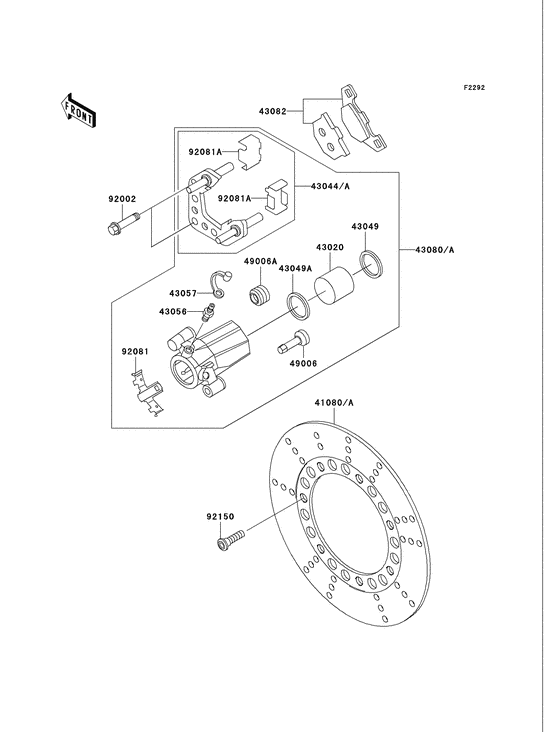 Передний тормоз Kawasaki VN750 VN750 Vulcan 750 Передний тормоз Kawasaki VN750 VN750 Vulcan 750