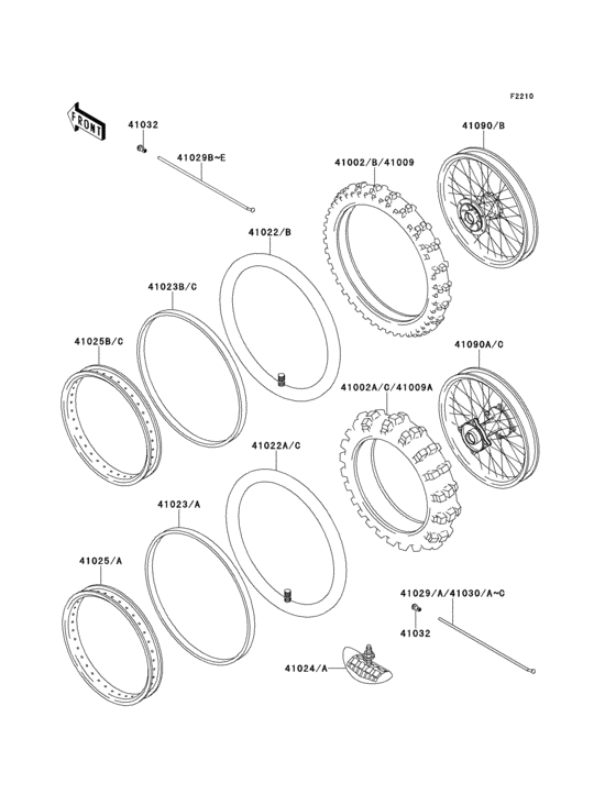Tires(1/2) Kawasaki KX80 KX80-II