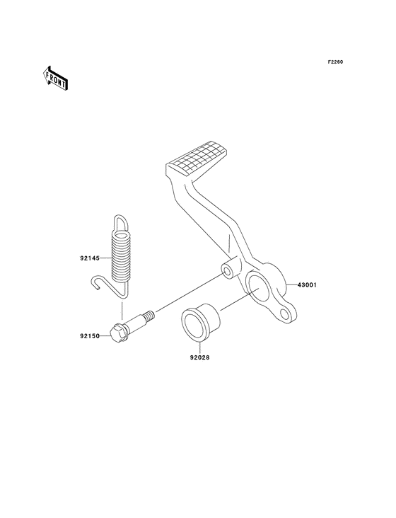 Brake pedal/torque link Kawasaki ZX600 ZX600 ZZ-R600