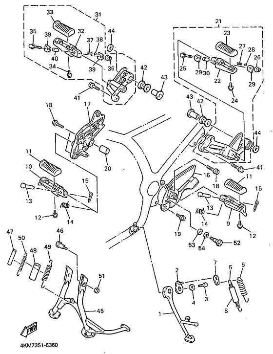 Подножки & Подставка Yamaha XJ900 XJ900S Diversion