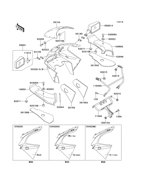 Cowling(zx600-f3) Kawasaki ZX600 ZX600 Ninja ZX-6R