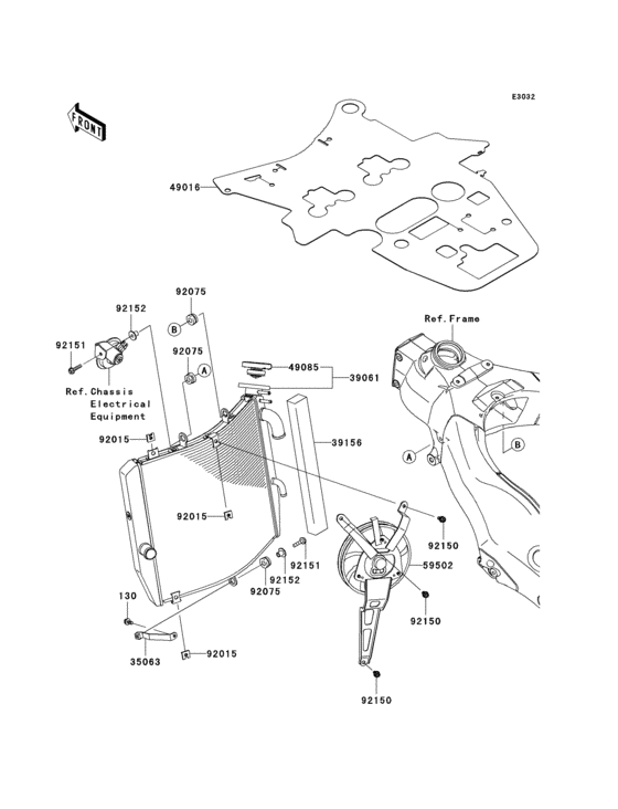 Радиатор Kawasaki ZX1000 ZX1000 Ninja ZX-10R Радиатор Kawasaki ZX1000 ZX1000 Ninja ZX-10R