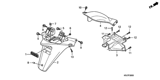Заднее крыло Honda FES125 FES125 (ABS) S-Wing