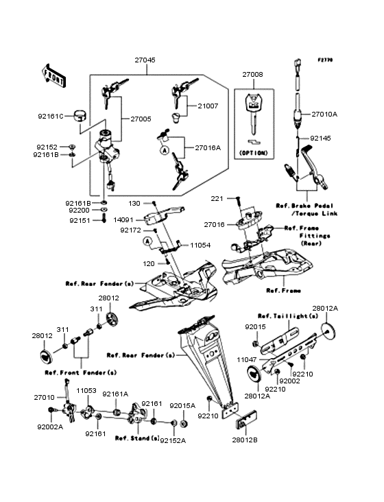 Ignition switch/locks/reflectors Kawasaki ZX600 ZX600 Ninja ZX-6R Ignition switch/locks/reflectors Kawasaki ZX600 ZX600 Ninja ZX-6R