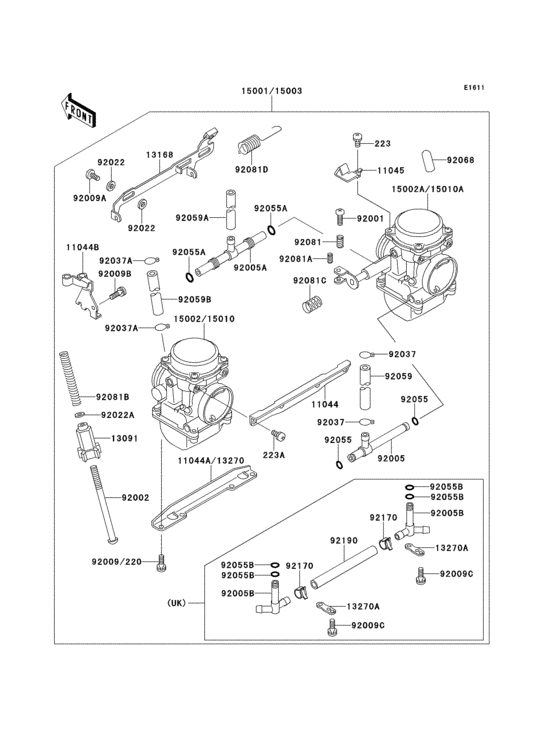 Carburetor(1/2) Kawasaki EX500 EX500 GPZ500S