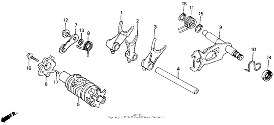 Копирный вал & Вилки & Вал переключения Honda NX250 NX250