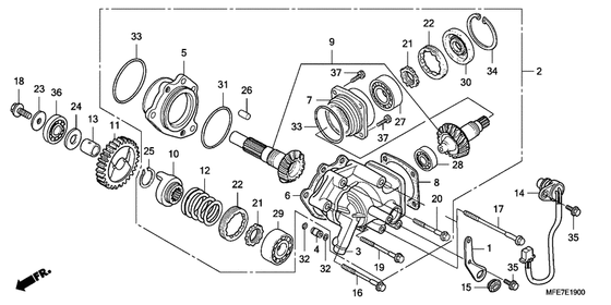 Промежуточная передача Honda VT750 VT750C2 Shadow Spirit Промежуточная передача Honda VT750 VT750C2 Shadow Spirit