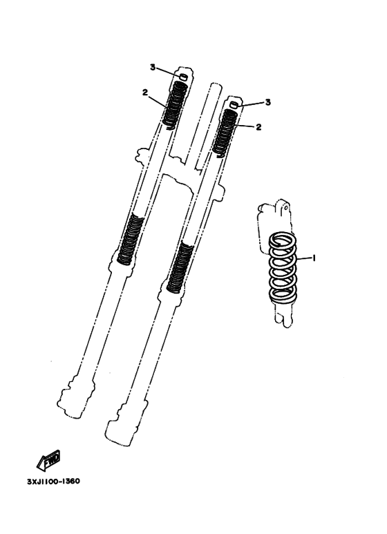Опционные детали подвески Yamaha YZ125 YZ125 YZ125B YZ125B1
