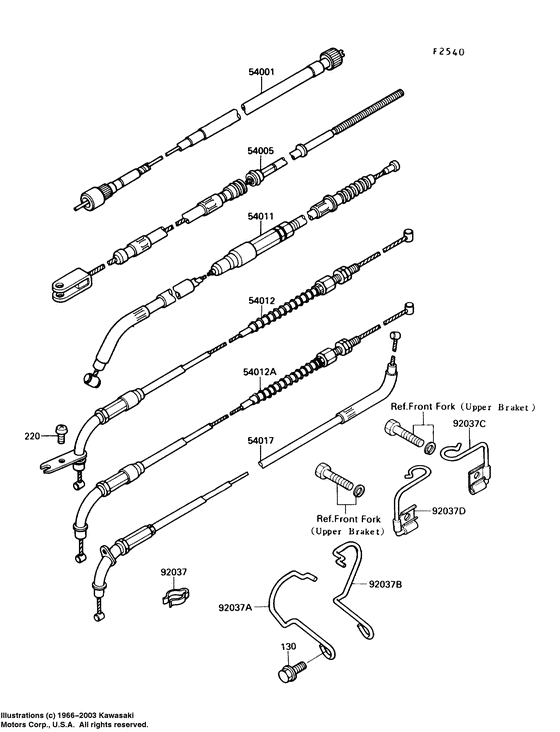 Clutch cable Kawasaki VN750 VN750 Vulcan 750