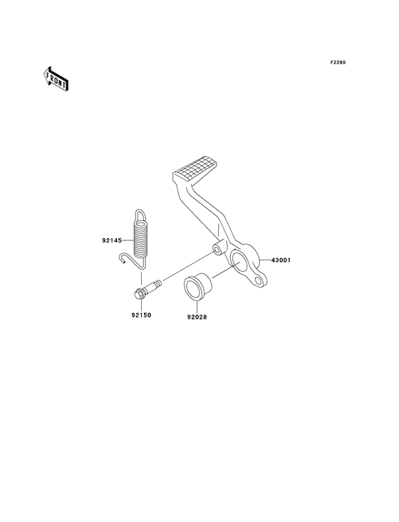 Brake pedal/torque link Kawasaki ZX600 ZX600 Ninja ZX-6R